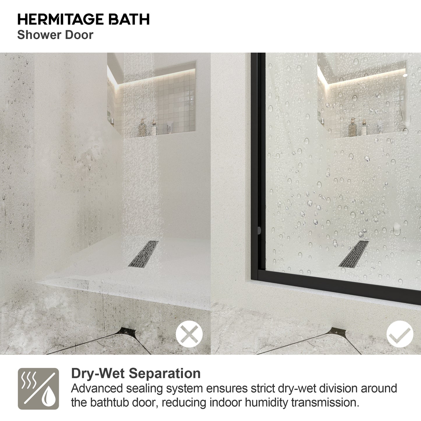 JRStart 60 in. W x 72 in. H Sliding Semi-Frameless Shower Door Finish with Clear Glass 98MB-11_55e358ac-3423-4f60-837f-a8f1f594501b