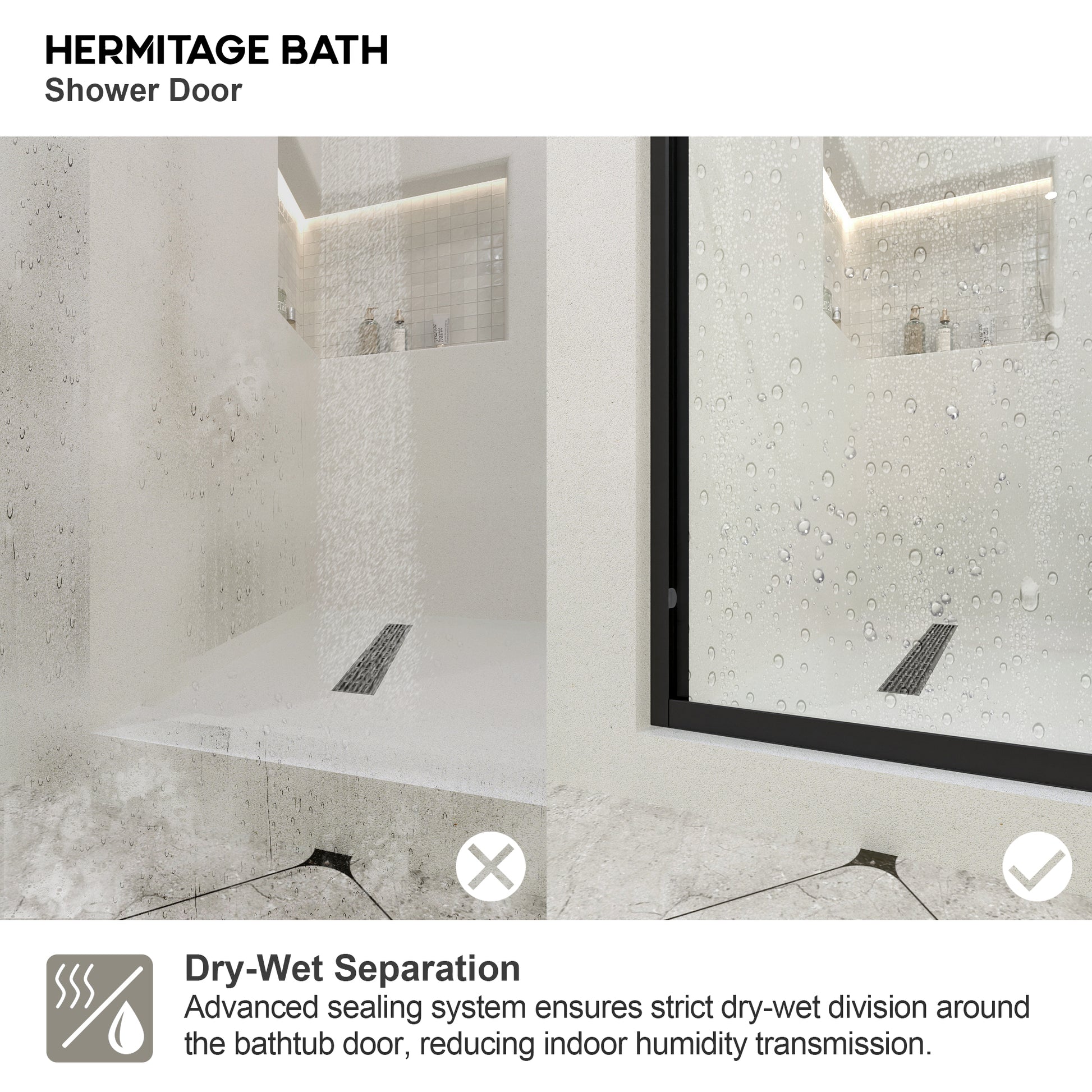 JRStart 60 in. W x 72 in. H Sliding Semi-Frameless Shower Door Finish with Clear Glass 98MB-11_55e358ac-3423-4f60-837f-a8f1f594501b