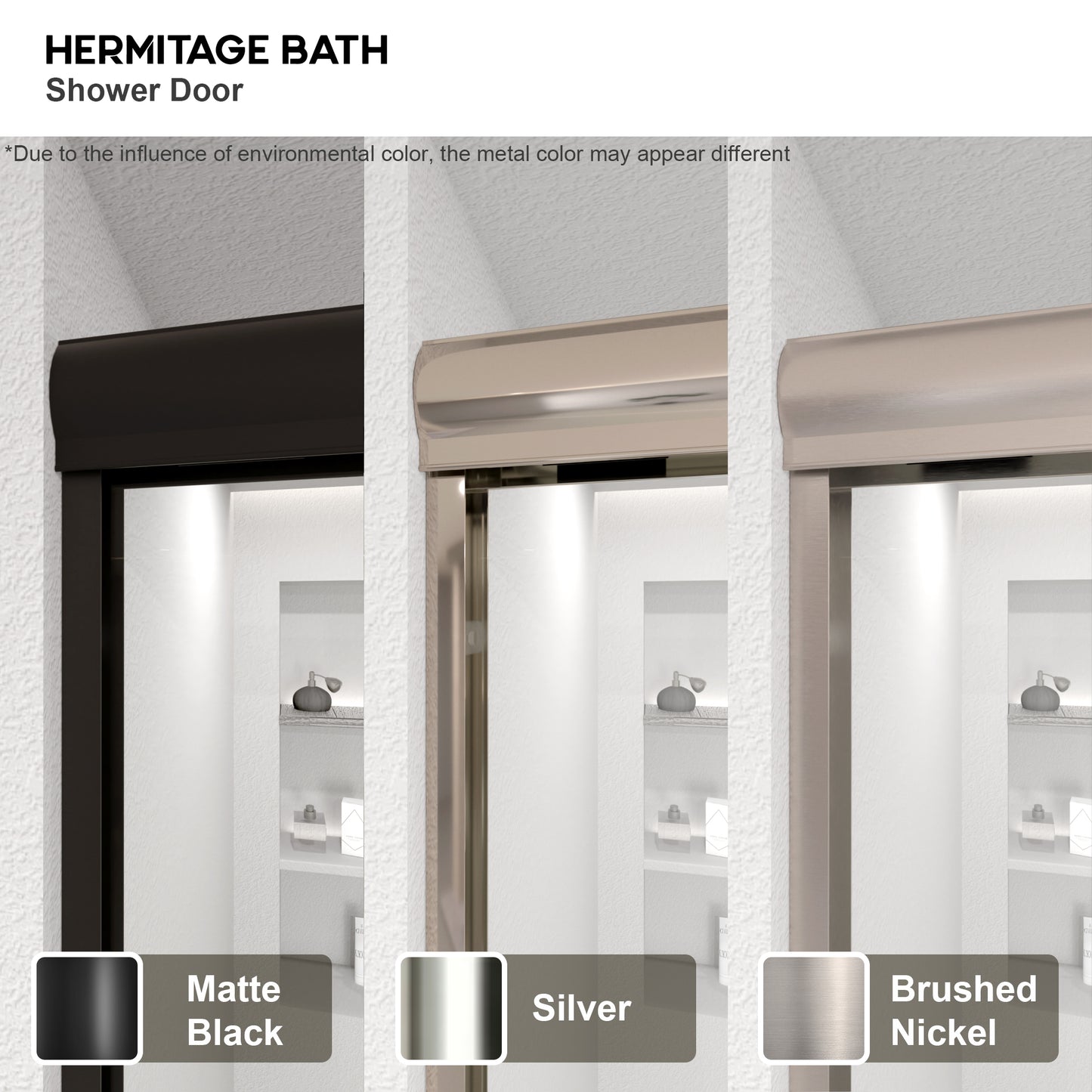 Nepti 60 in. W x 72 in. H Sliding Semi-Frameless Shower Door with Clear Glass 98MB-12