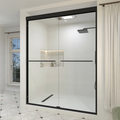 Aether 60 in. W x 72 in. H Sliding Framed Classic Style Shower Door 98MB-2_51202d36-357c-4cb6-bffc-fd99927a78da