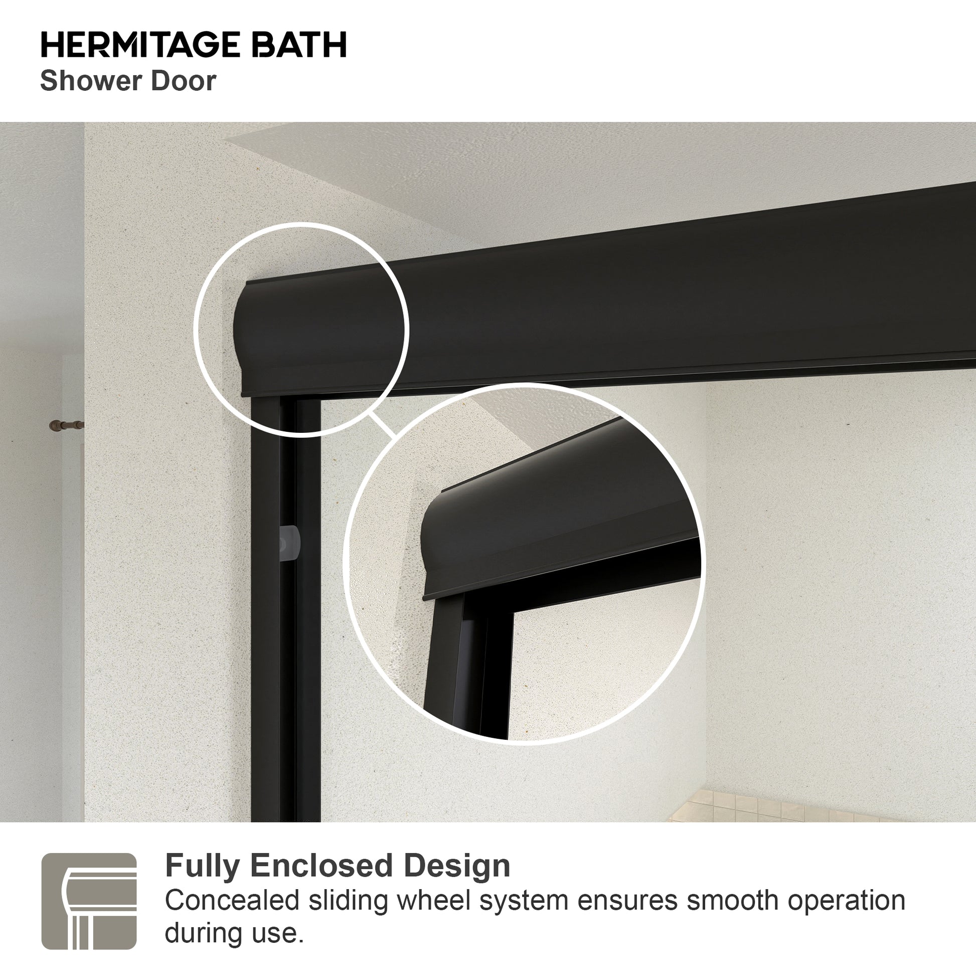 JRStart 60 in. W x 72 in. H Sliding Semi-Frameless Shower Door Finish with Clear Glass 98MB-4_d9b88c1c-3059-4444-ad96-cef0dbf86f0b