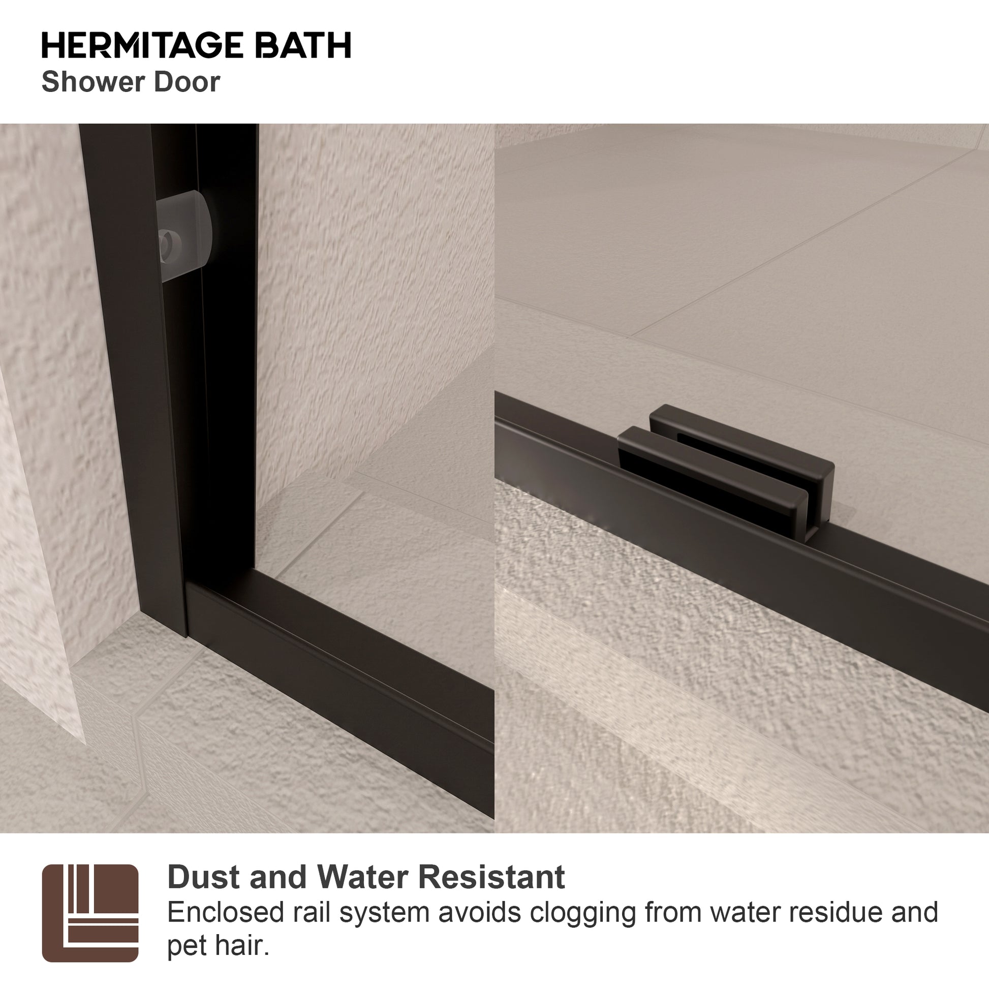 Nepti 60 in. W x 72 in. H Sliding Semi-Frameless Shower Door with Clear Glass 98MB-5