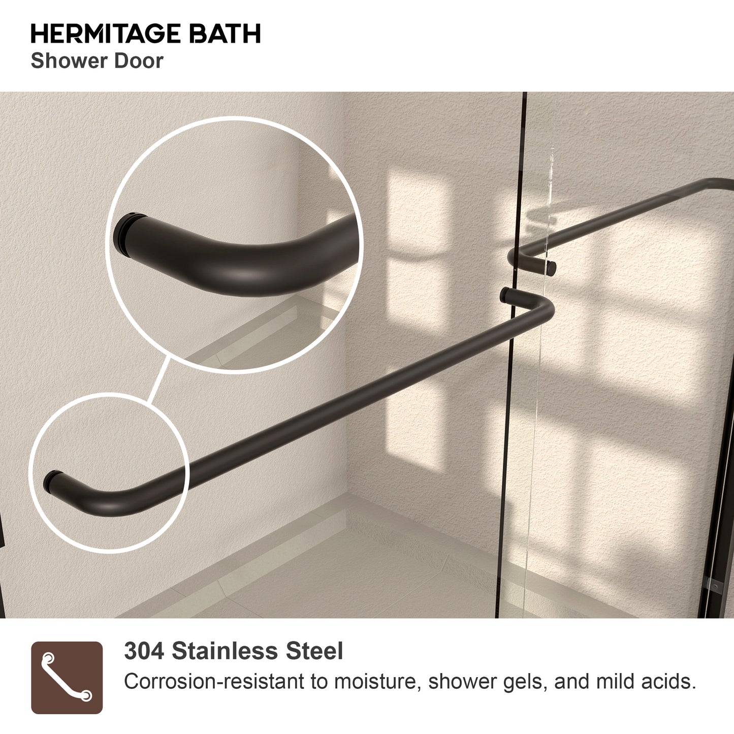 Nepti 60 in. W x 72 in. H Sliding Semi-Frameless Shower Door with Clear Glass 98MB-6