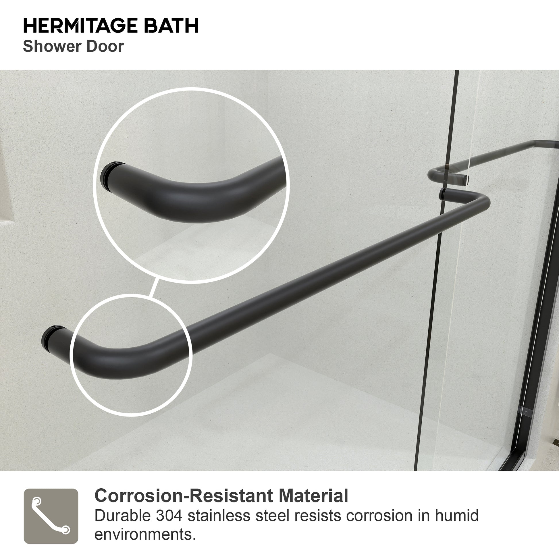 JRStart 60 in. W x 72 in. H Sliding Semi-Frameless Shower Door Finish with Clear Glass 98MB-6_48bbdea0-7ffa-43bb-b17c-6e758bd53408