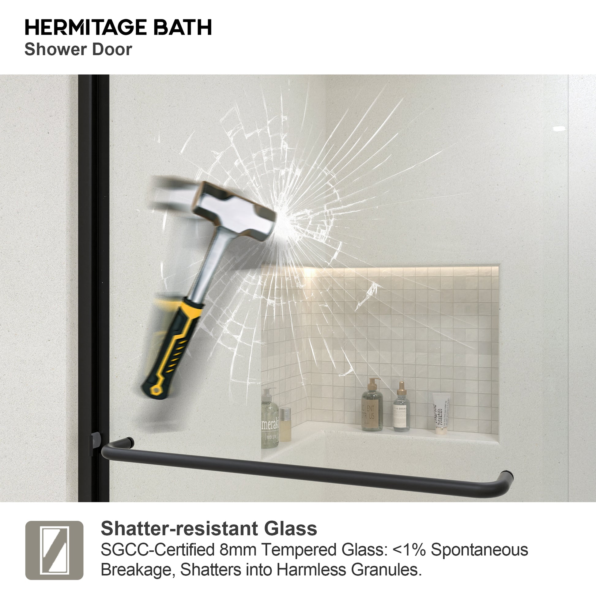 JRStart 60 in. W x 72 in. H Sliding Semi-Frameless Shower Door Finish with Clear Glass 98MB-9_5cbdaf98-005a-497d-8cd2-0855d5a7caf0