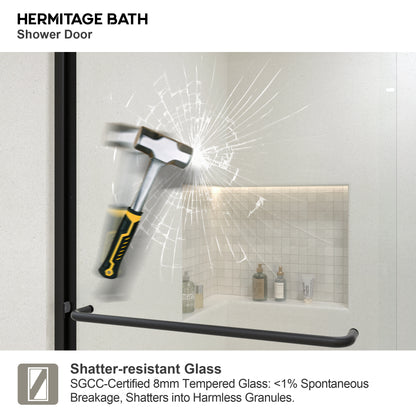 Aether 60 in. W x 72 in. H Sliding Framed Classic Style Shower Door 98MB-9_87690548-8cfe-472e-86ac-35b88137bedd