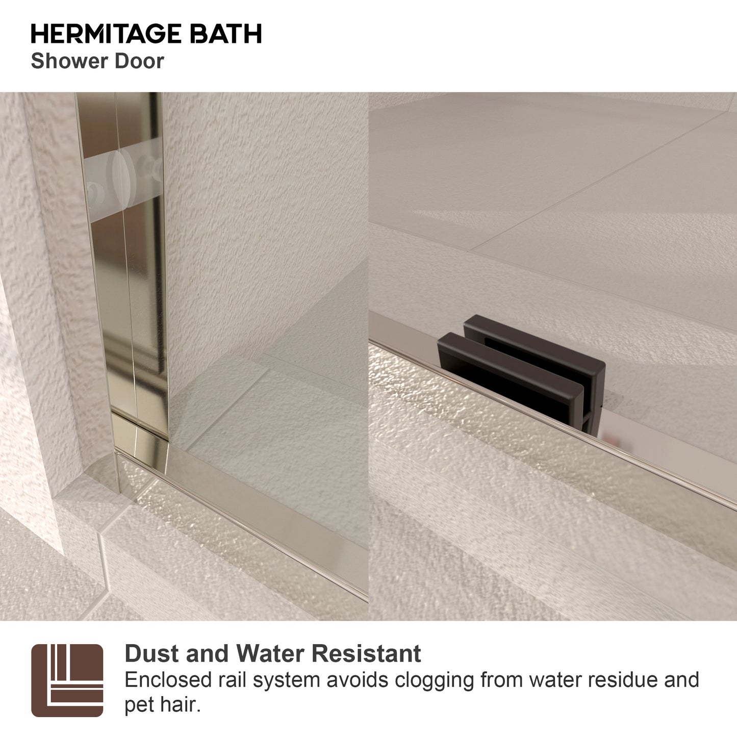 Nepti 60 in. W x 72 in. H Sliding Semi-Frameless Shower Door with Clear Glass 98SV-5