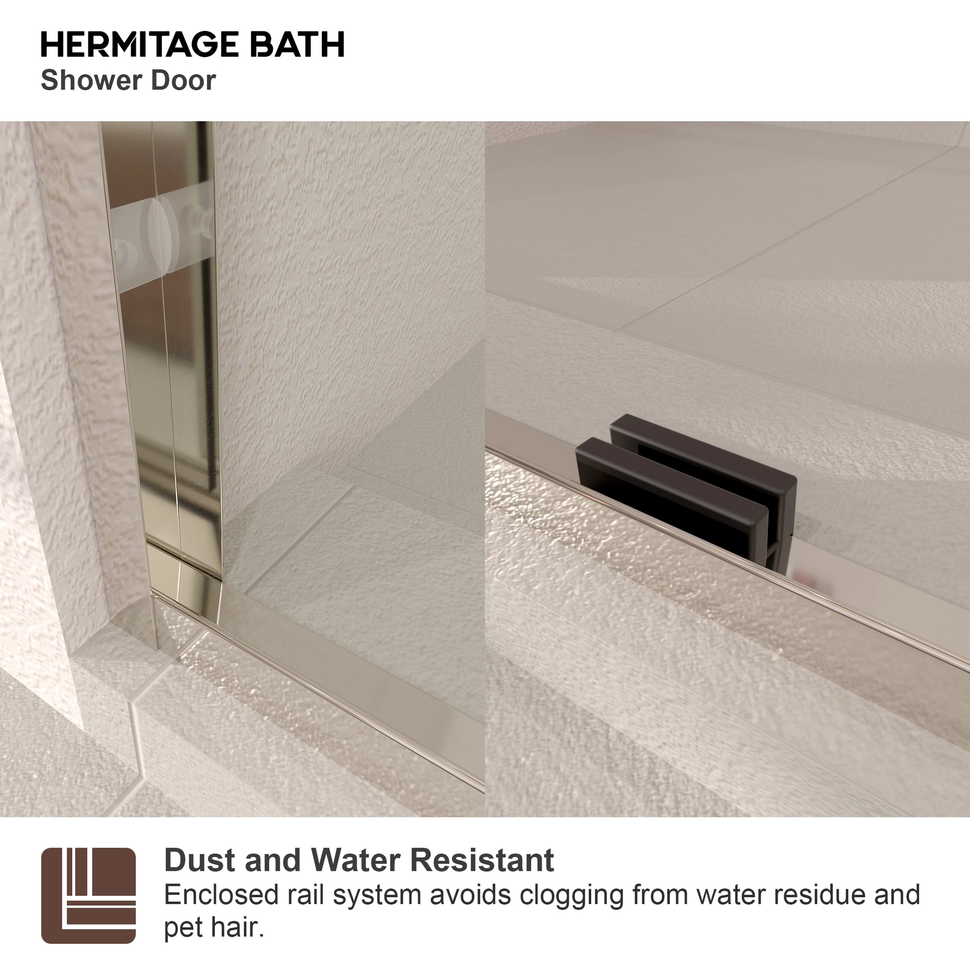 Nepti 60 in. W x 72 in. H Sliding Semi-Frameless Shower Door with Clear Glass 98SV-5