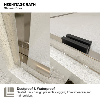 JRStart 60 in. W x 72 in. H Sliding Semi-Frameless Shower Door Finish with Clear Glass 98SV-5_df4aba5d-80c3-4a6d-8162-90388019d0a7