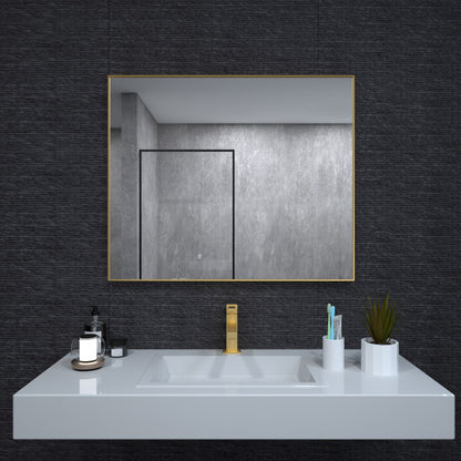 Niveal SE Series Aura Rectangular Framed Wall Bathroom Vanity Mirror