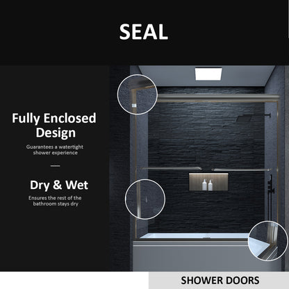 Niveal Ruhr 60 in. W x 56 in. H Sliding Semi Frameless Tub Door with Clear Glass 9_07653943-b849-4f3b-9baf-04533932f990