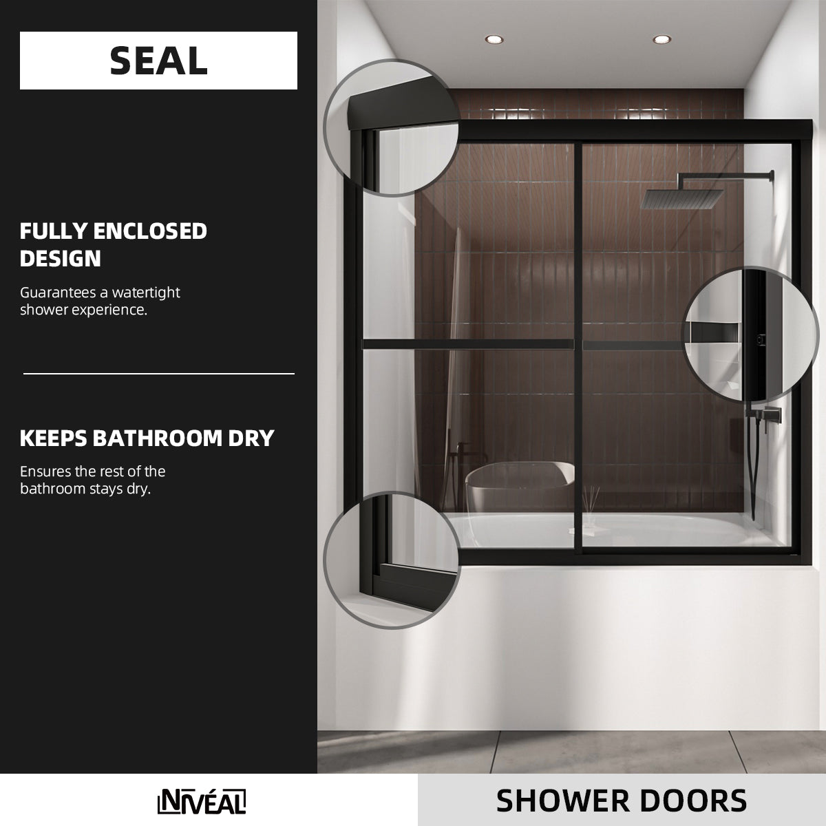 Niveal Luminous 59 in. W x 56 in. H Sliding Framed Tub Door with Clear Tempered Glass 9_07e75dfa-6746-4708-96c3-bf95359f9214