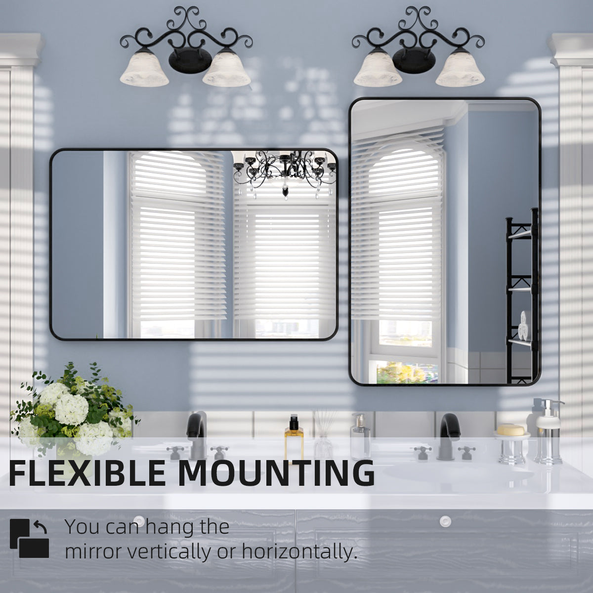 Nivorix NRSM Series Tempered Glass Brushed Nickel Rectangular Framed Wall Bathroom Vanity Mirror 9_0b3ca648-5d07-4094-a861-d3d72e27be01