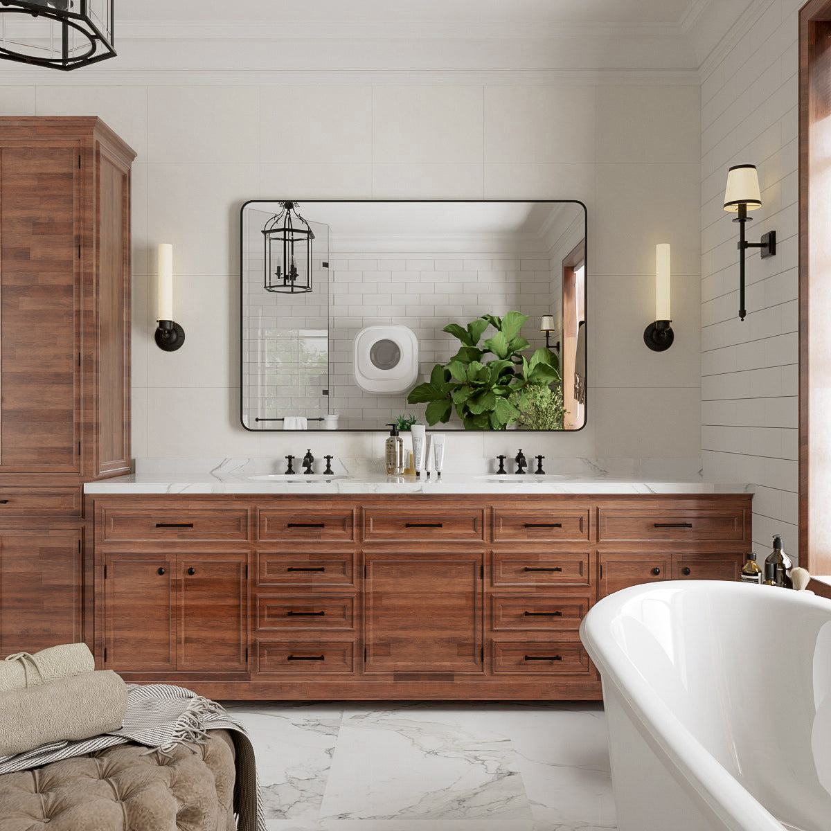 Niveal STRE Series Rectangular Framed Wall Bathroom Vanity Mirror 9_0b877555-39cd-47f5-b346-f06b06cb2ec8