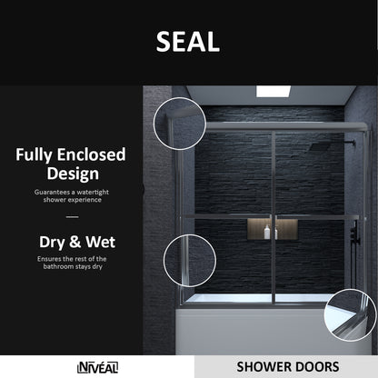 Niveal Alvin 59 in. W x 56 in. H Sliding Framed Tub Door 9_0c8ea0a6-13f1-4a59-b008-71c25f2ec5d9