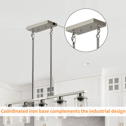 Taimei Aero 37 in. Industrial 5-Light Chandelier with Clear Glass Shades 9_0dc22dd4-7cba-423d-ab33-32d9e6e1be45