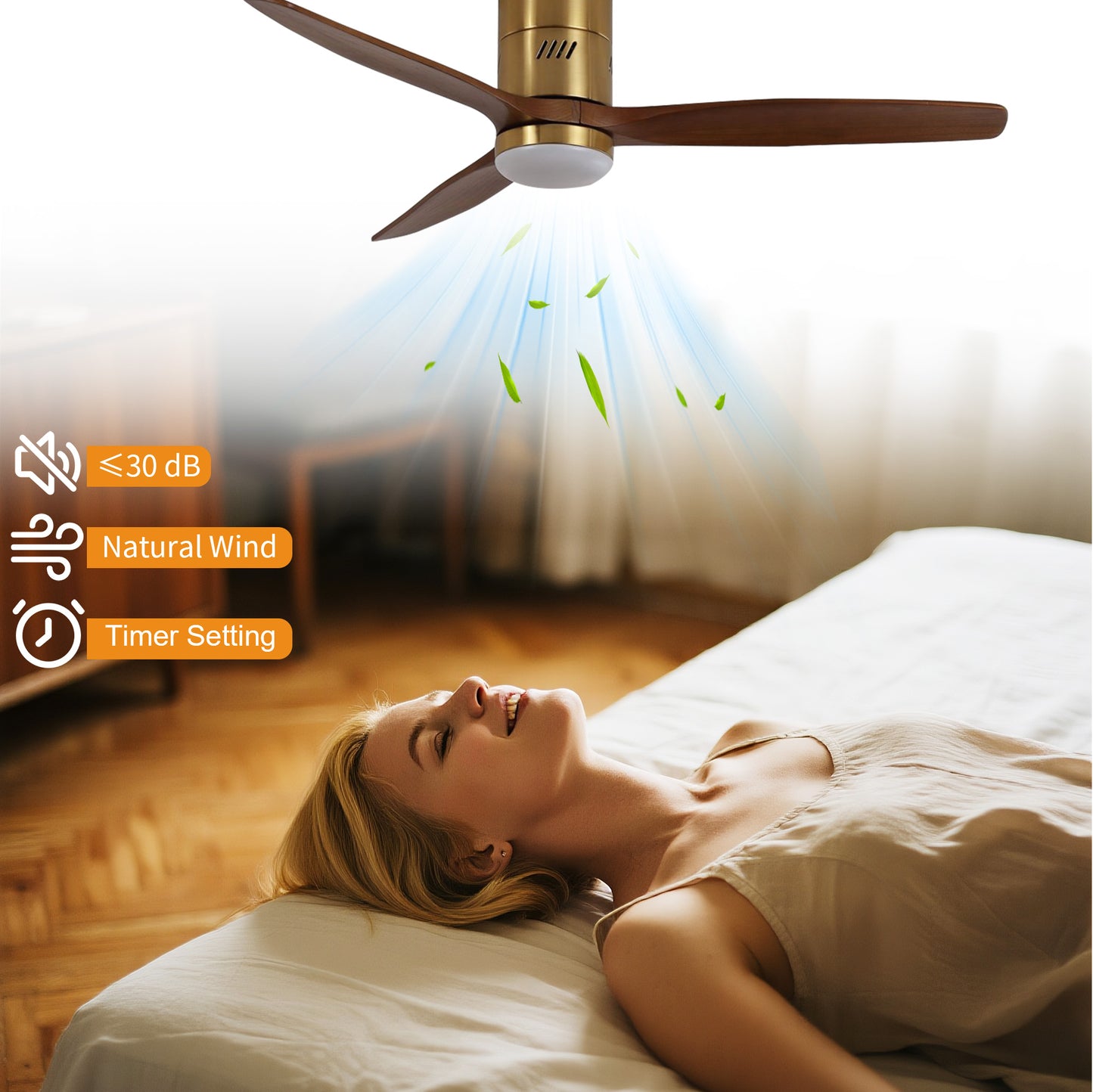 Taimei Ryme 52 in. Flush Mount Ceiling Fan with Light and Remote, DC Motor, Reversible 9_1b147469-6a91-499a-a43b-5b79b1e32e7f