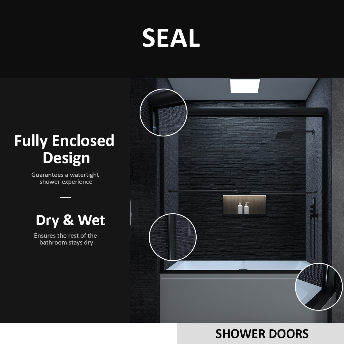 Niveal Ruhr 60 in. W x 56 in. H Sliding Semi Frameless Tub Door with Clear Glass 9_22dafa4c-ec9b-432f-b3ec-c3c7bfd0134a