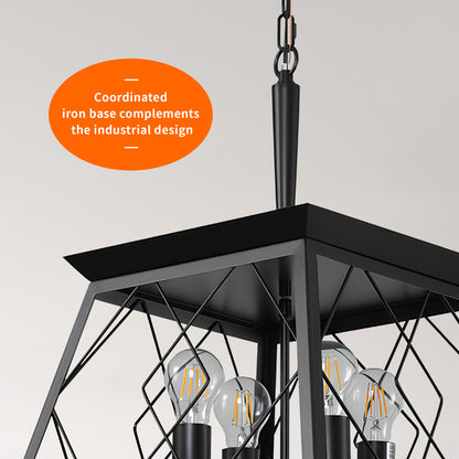 Taimei Vesper 16 in. 4-Light & Rustica 5-Light Farmhouse Industrial Chandelier Light 9_3b048549-8d9d-4403-9680-9bf708211810