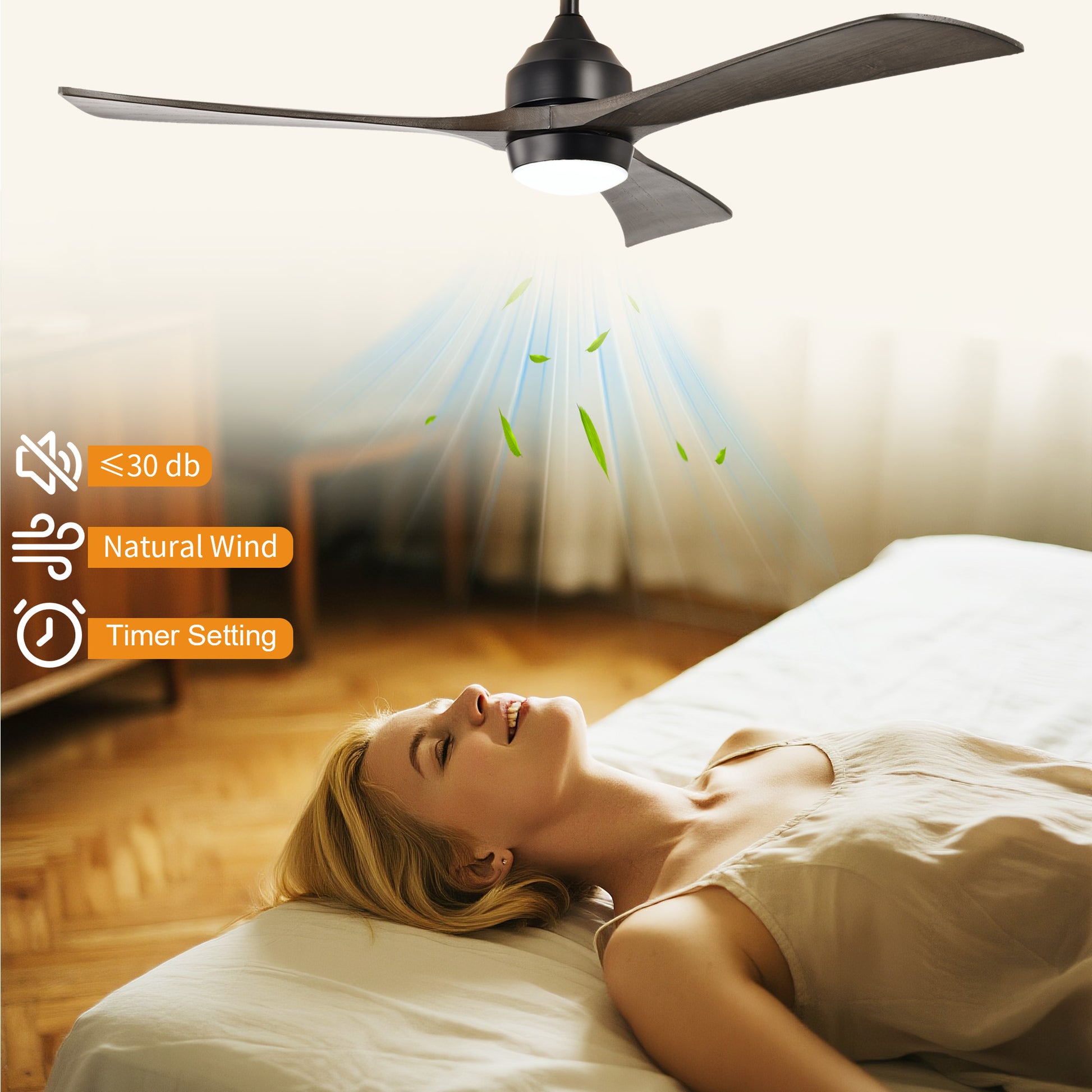 Taimei Helio 52 in. Downrod Modern Ceiling Fan with Dimmable LED with Remote Included DC Motor 9_451cff12-89e6-43a3-94b6-519d963e2f87