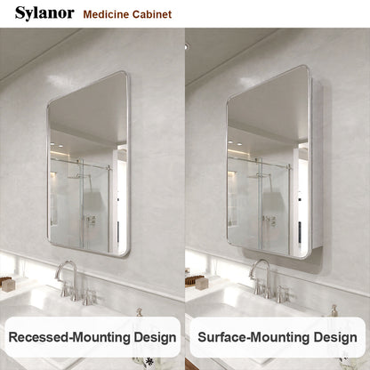 Verve Frameless Recessed or Surface-Mount Rectangular Aluminum Medicine Cabinet with Mirror in Brushed Nickel 9_49f21734-7294-4c96-85f7-c8ed8100229b
