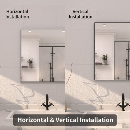 TaiMei 30 in. W x 30 in. H  Rectangular Framed Bathroom Vanity Mirror