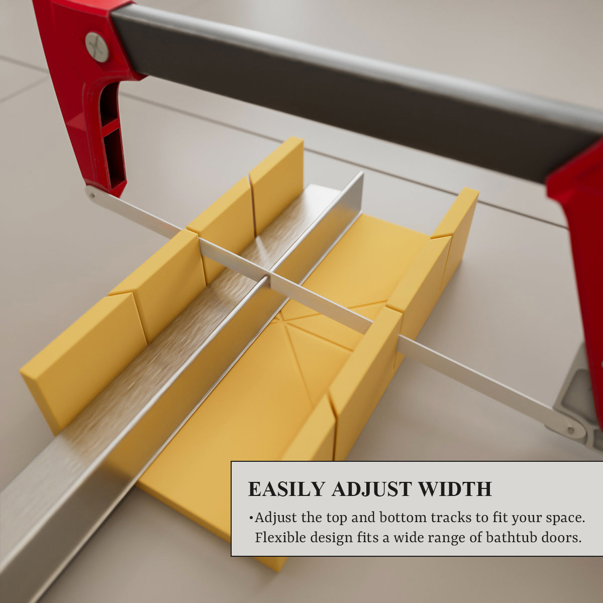 Nivorix Ridge 56 in. W x 60 in. H Sliding Semi-Frameless Tub Door with Clear Glass