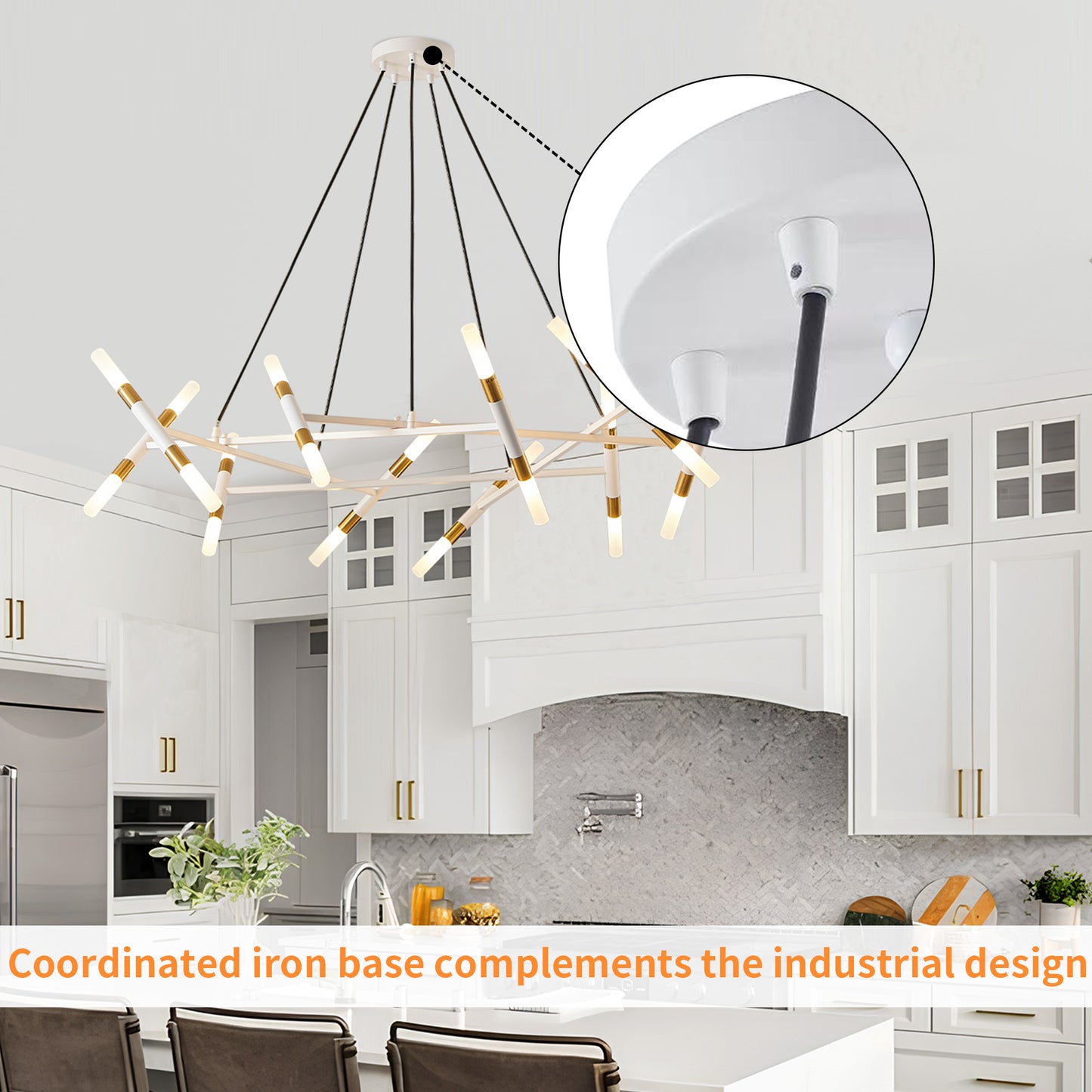 Taimei Cuprum 41 in. 20-Light Iron Modern Chandelier Fixture Branch Design