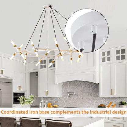 Taimei Cuprum 41 in. 20-Light Iron Modern Chandelier Fixture Branch Design