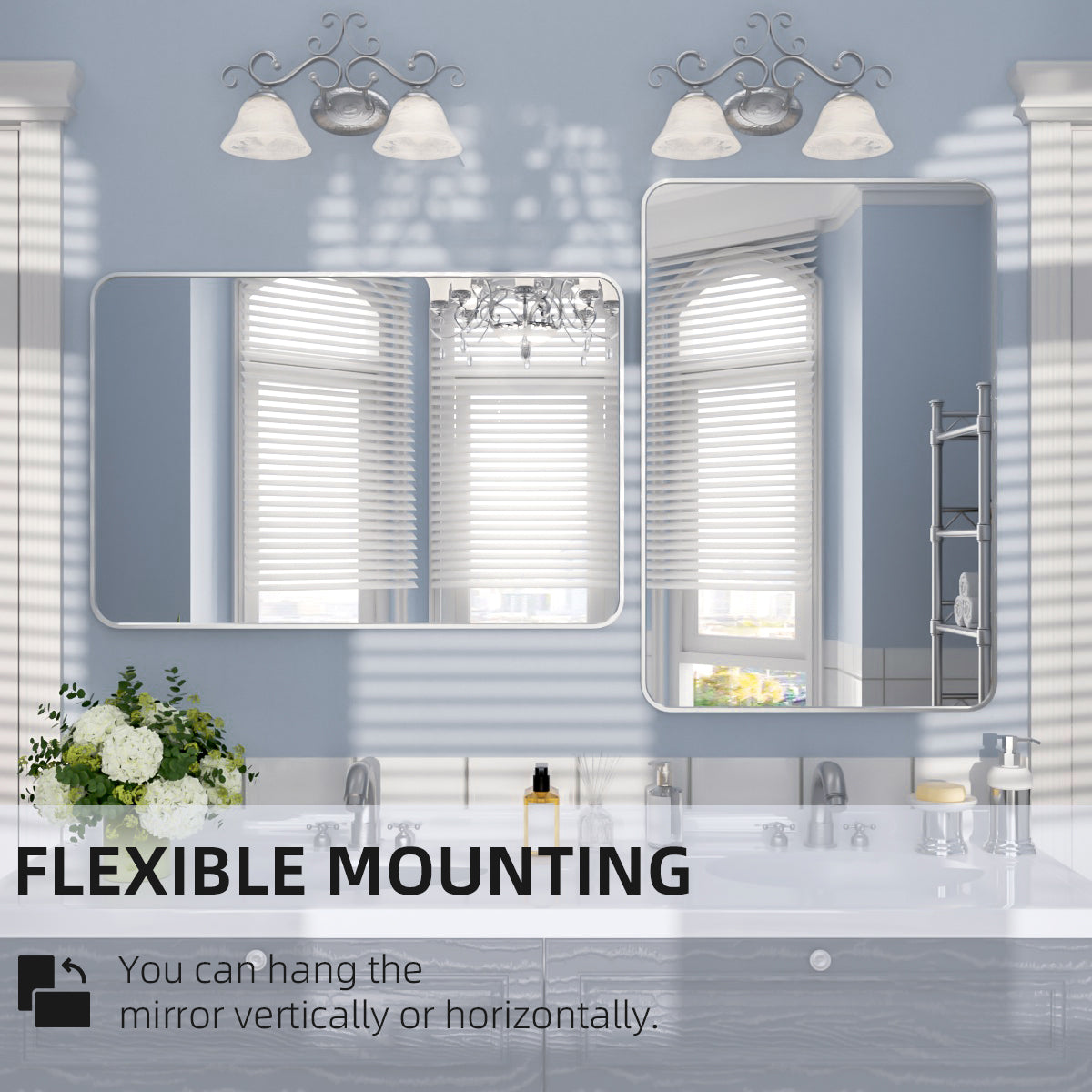 Nivorix NRSM Series Tempered Glass Brushed Nickel Rectangular Framed Wall Bathroom Vanity Mirror 9_53a34d50-df11-437d-a470-ed1e988b8e22