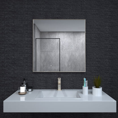 Niveal SE Series Aura Rectangular Framed Wall Bathroom Vanity Mirror