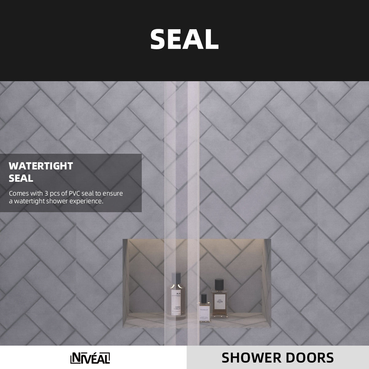 Niveal Luxe 60 in. W x 60 in. H Sliding Semi Frameless Tub Door with Clear Glass 9_6774b7f9-09c0-4906-ac0c-dd6ee4a559bf