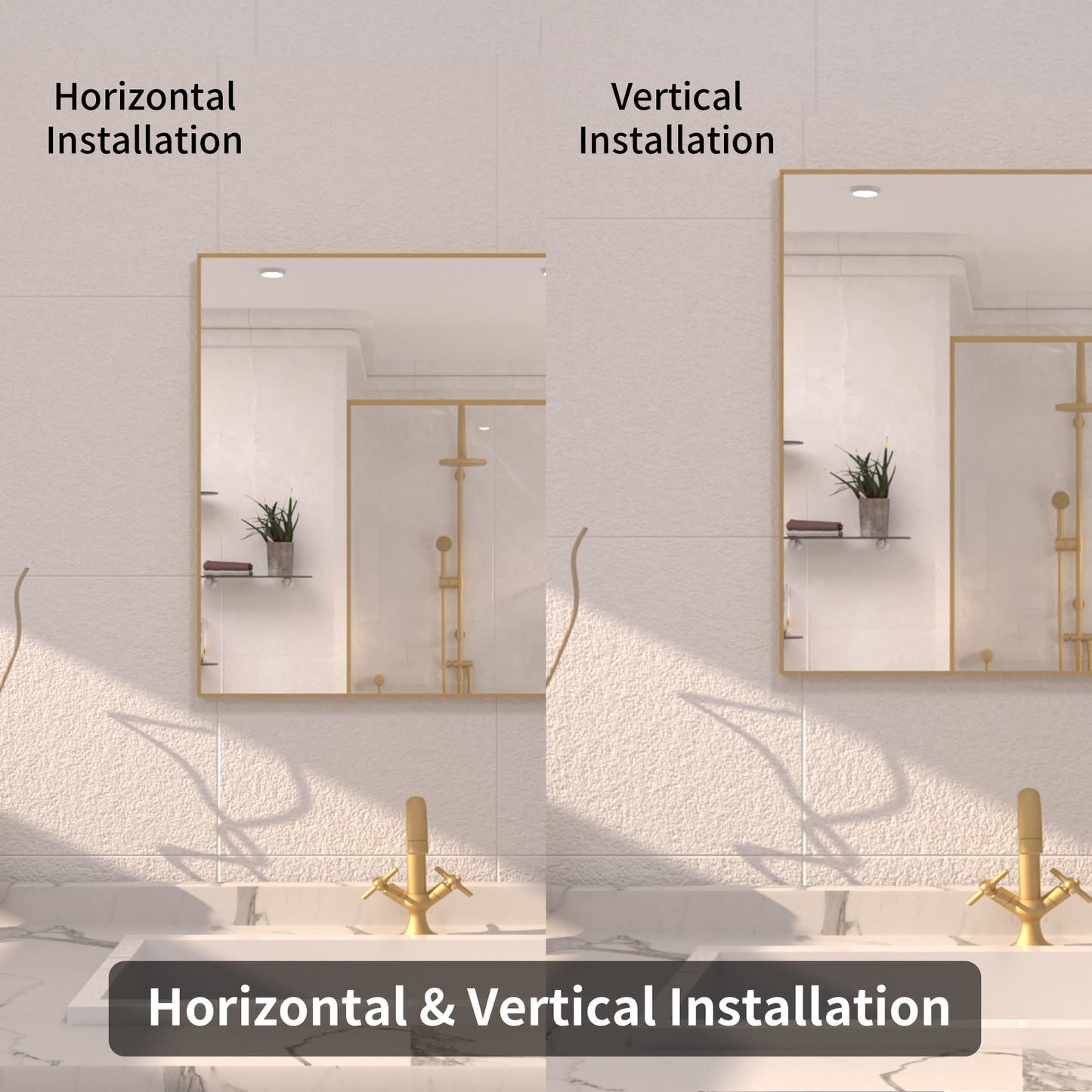 TaiMei 30 in. W x 30 in. H  Rectangular Framed Bathroom Vanity Mirror