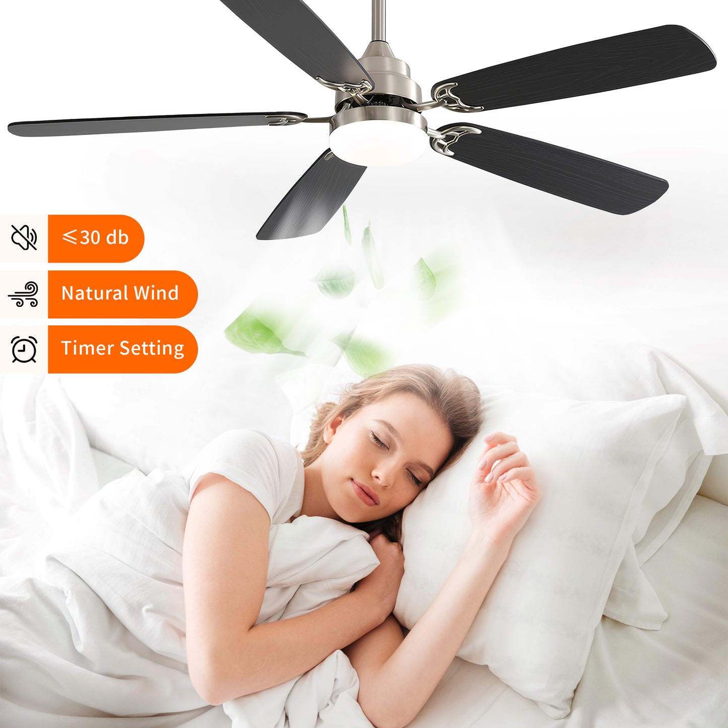 Taimei Cirrus 52 in. White Oak Downrod Standard Ceiling Fan with Integrated LED with Remote Included 5 Two-Tone Blades DC Motor 9_6fd284d2-7ed3-4303-adf1-5c64fdc2e742