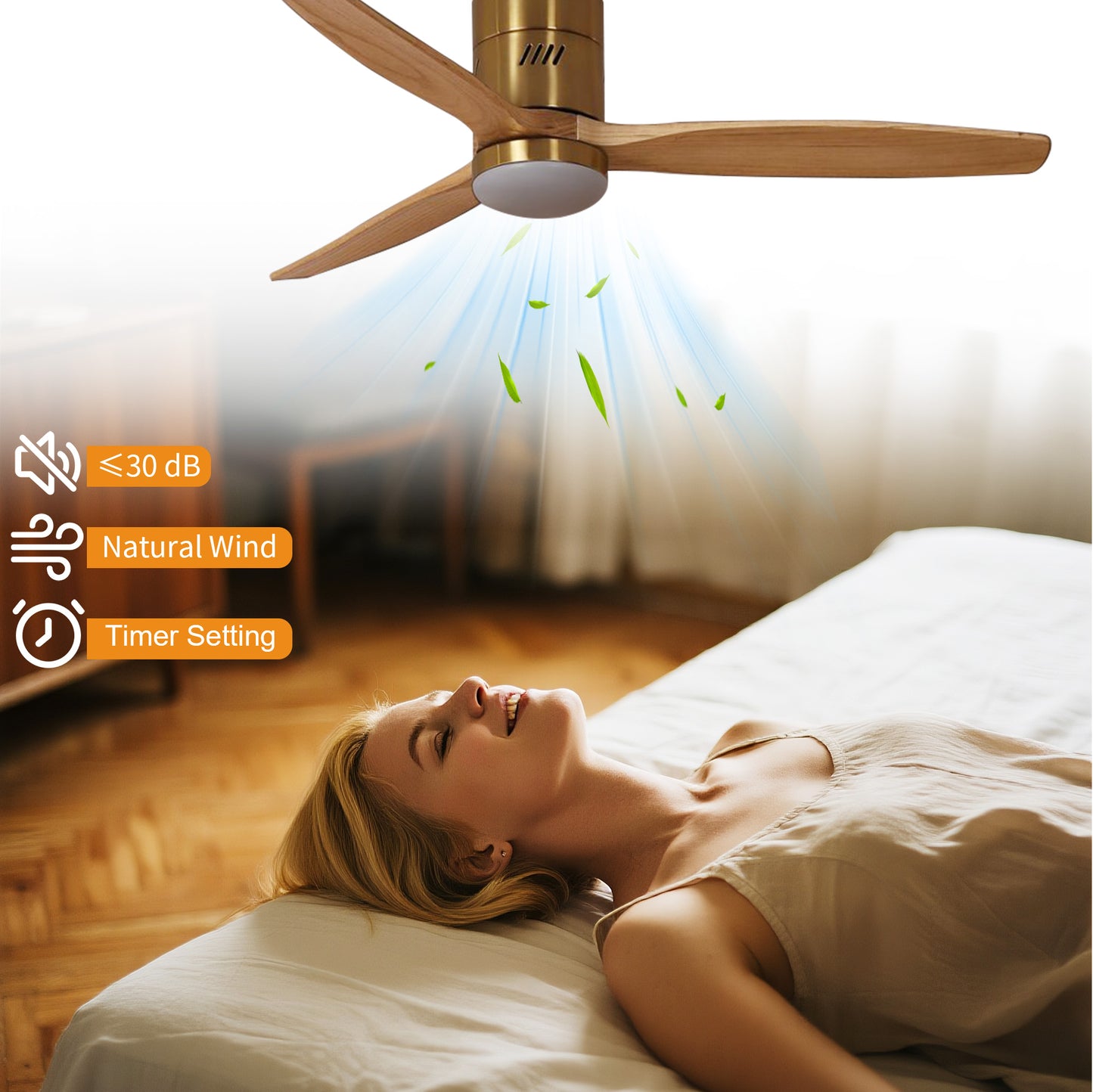 Taimei Ryme 52 in. Flush Mount Ceiling Fan with Light and Remote, DC Motor, Reversible 9_70a321c5-7c28-4b22-8975-1bc566639d27