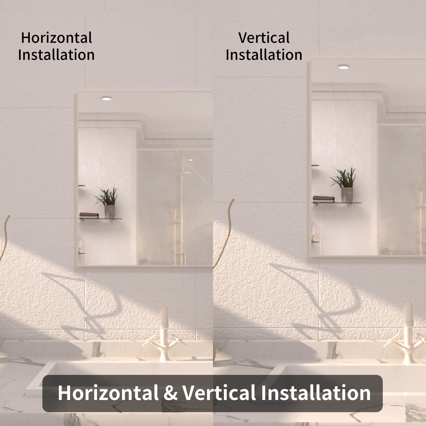 TaiMei 30 in. W x 30 in. H  Rectangular Framed Bathroom Vanity Mirror