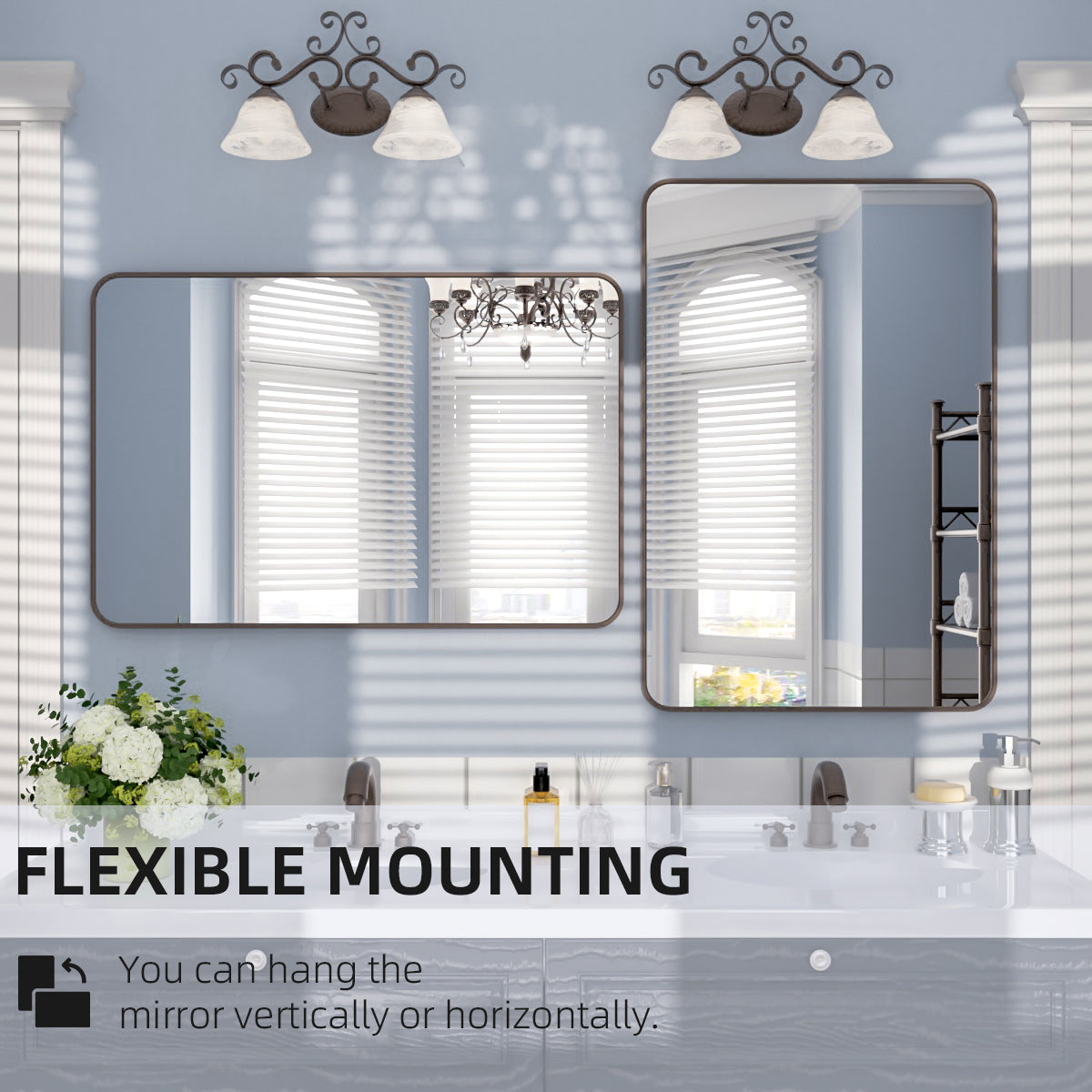 Nivorix NRSM Series Tempered Glass Brushed Nickel Rectangular Framed Wall Bathroom Vanity Mirror 9_7e40a909-7430-49ae-a1fb-a611443edbe7