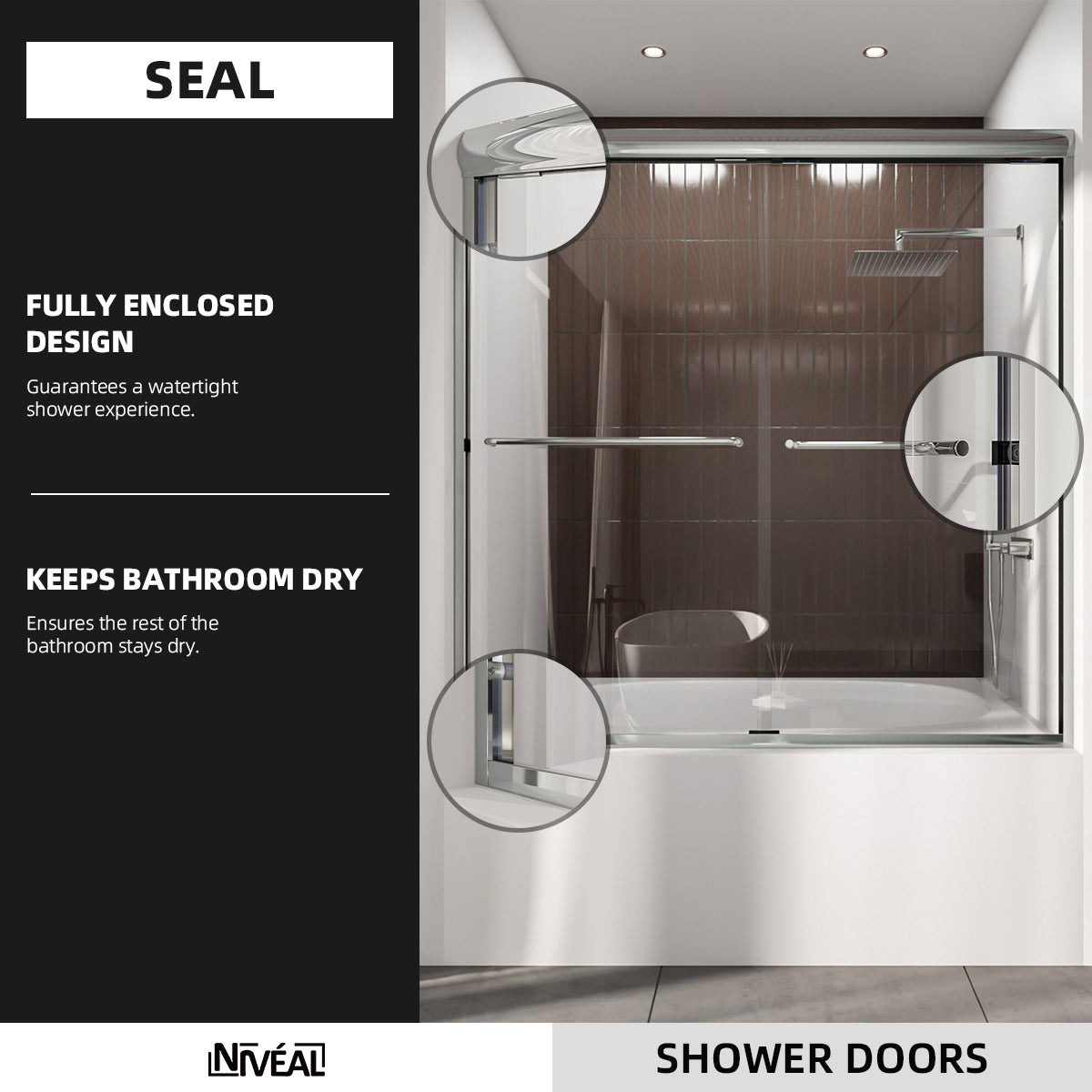 Niveal Victory 56 in. H x 60 in. W Sliding Semi-Frameless Tub Door with Clear Glass 9_818cf56d-8fb2-40b1-9037-58cdea015236