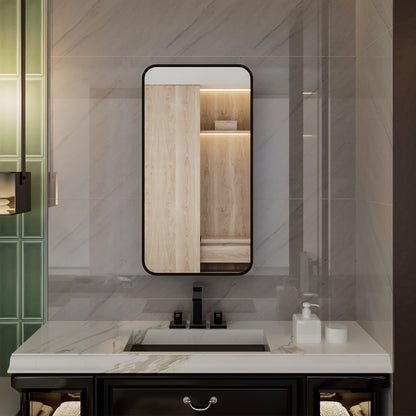 Niveal LUFM Series Rectangular Aluminum Framed Medicine Cabinet with Mirror