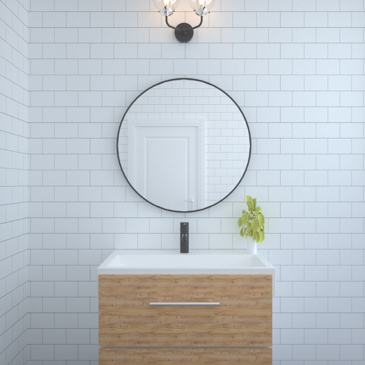 Niveal RM Series Round Framed Wall Bathroom Vanity Mirror 9_a8fa309e-979a-479c-b606-be21e23e261d