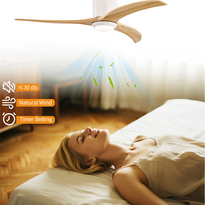 Taimei Niveu 52 in. Flush Mount Standard Ceiling Fan with Dimmable LED with Remote Included DC Motor 9_b274c7df-fc45-4b21-bf00-864007e20c95