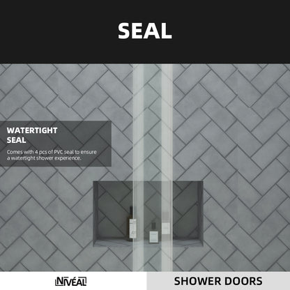 Niveal Koln 60 in. W x 72 in. H Sliding Semi-Frameless Shower Door with Clear Glass 9_bcc6c75e-2be2-4d3a-93a2-731f09f4440c