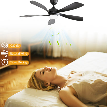 Taimei Sleek 52 in. Ceiling Fan - 5 Precision ABS Blades with Soft LED Light and Whisper-Quiet 6-Speed Remote Control 9_be16b7ad-6a11-432d-85eb-010be4927d91