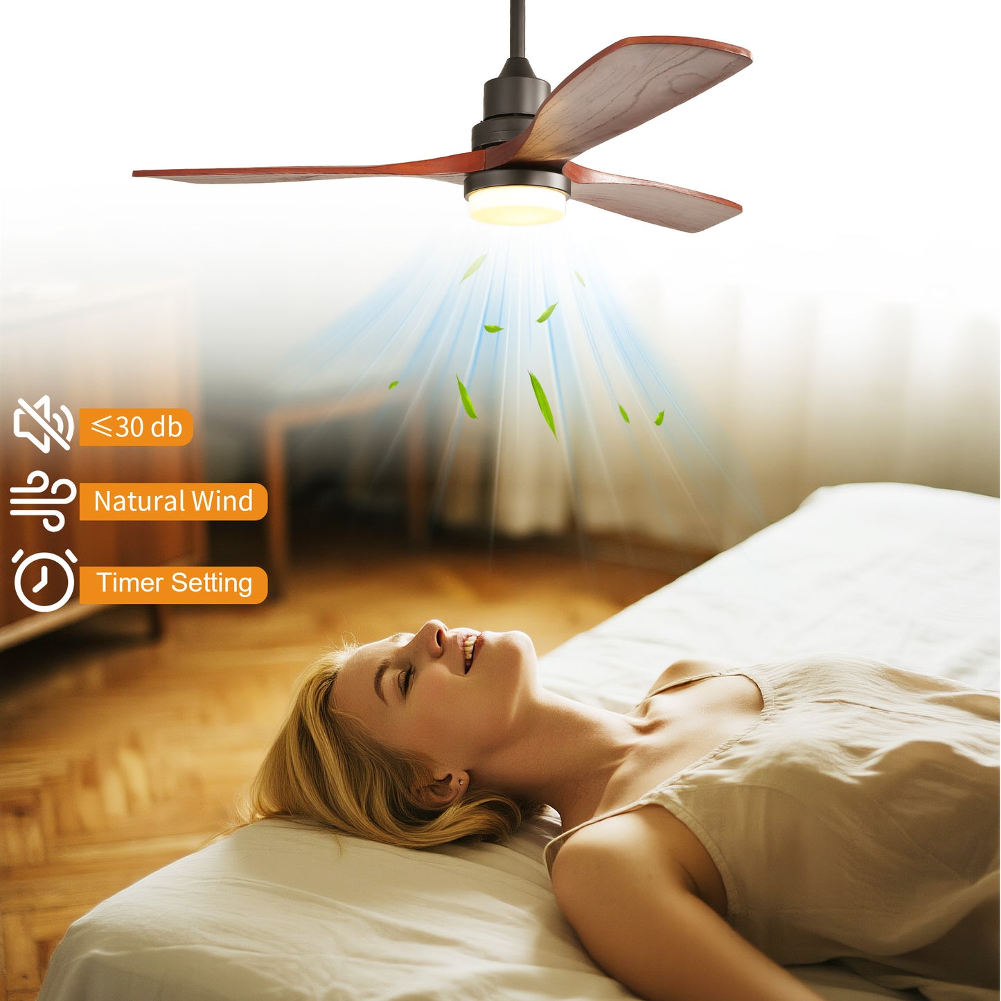 Taimei Nimis 52 in. Downrod Standard Ceiling Fan with Integrated LED with Remote Included DC Motor 9_bed779bc-7fc2-4606-935b-5186f3bc2807