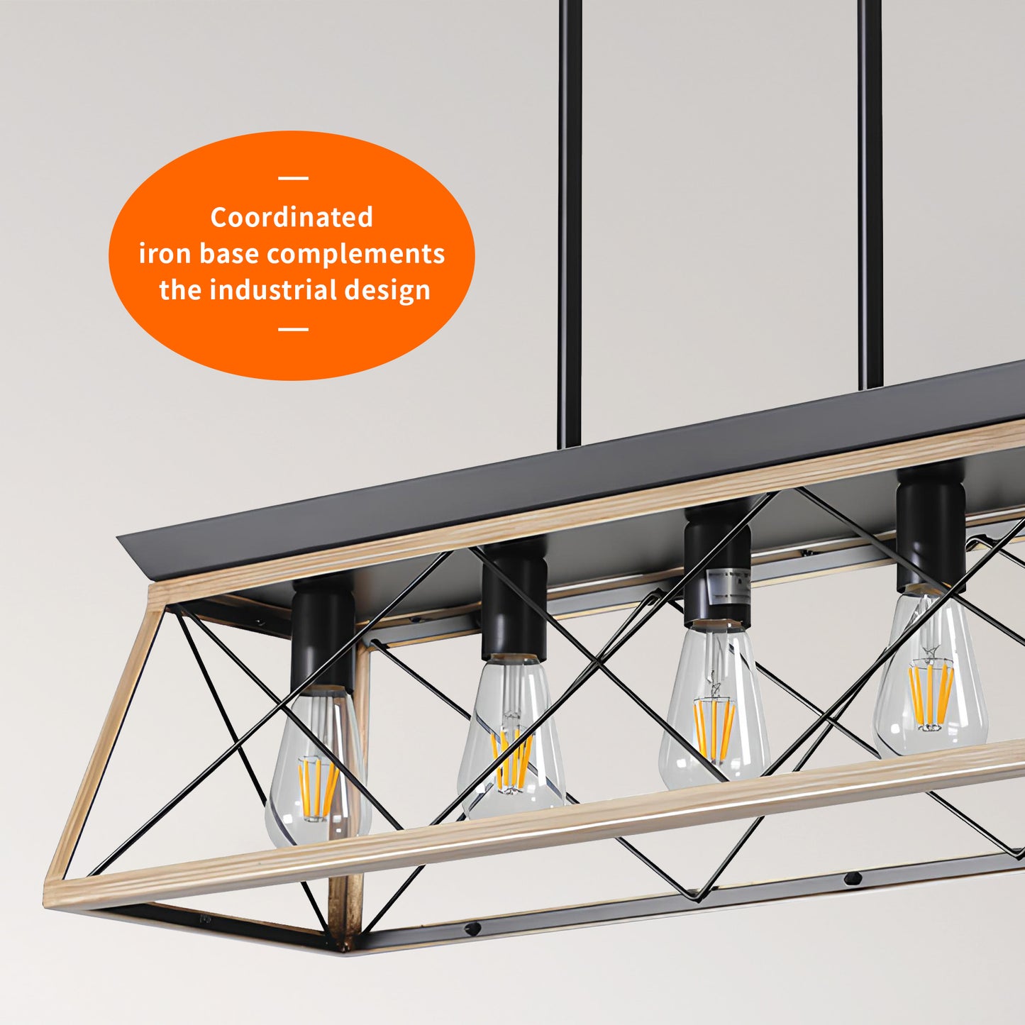 Taimei Vesper 16 in. 4-Light & Rustica 5-Light Farmhouse Industrial Chandelier Light 9_caaaf6a7-3e6a-4e79-a3b7-7d7e5329acd5
