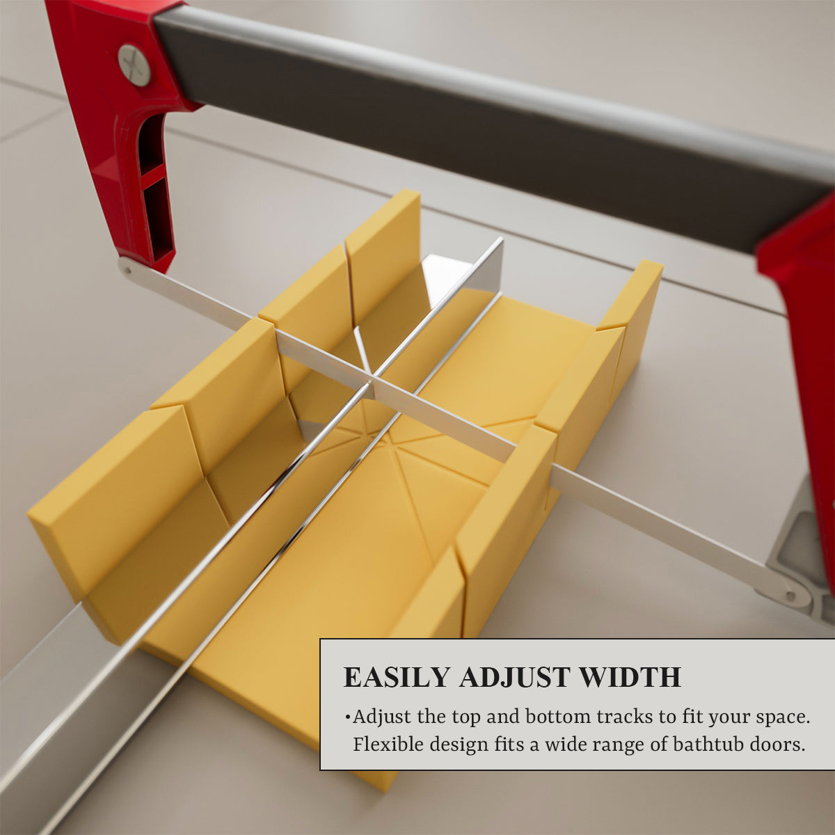 Nivorix Ridge 56 in. W x 60 in. H Sliding Semi-Frameless Tub Door with Clear Glass