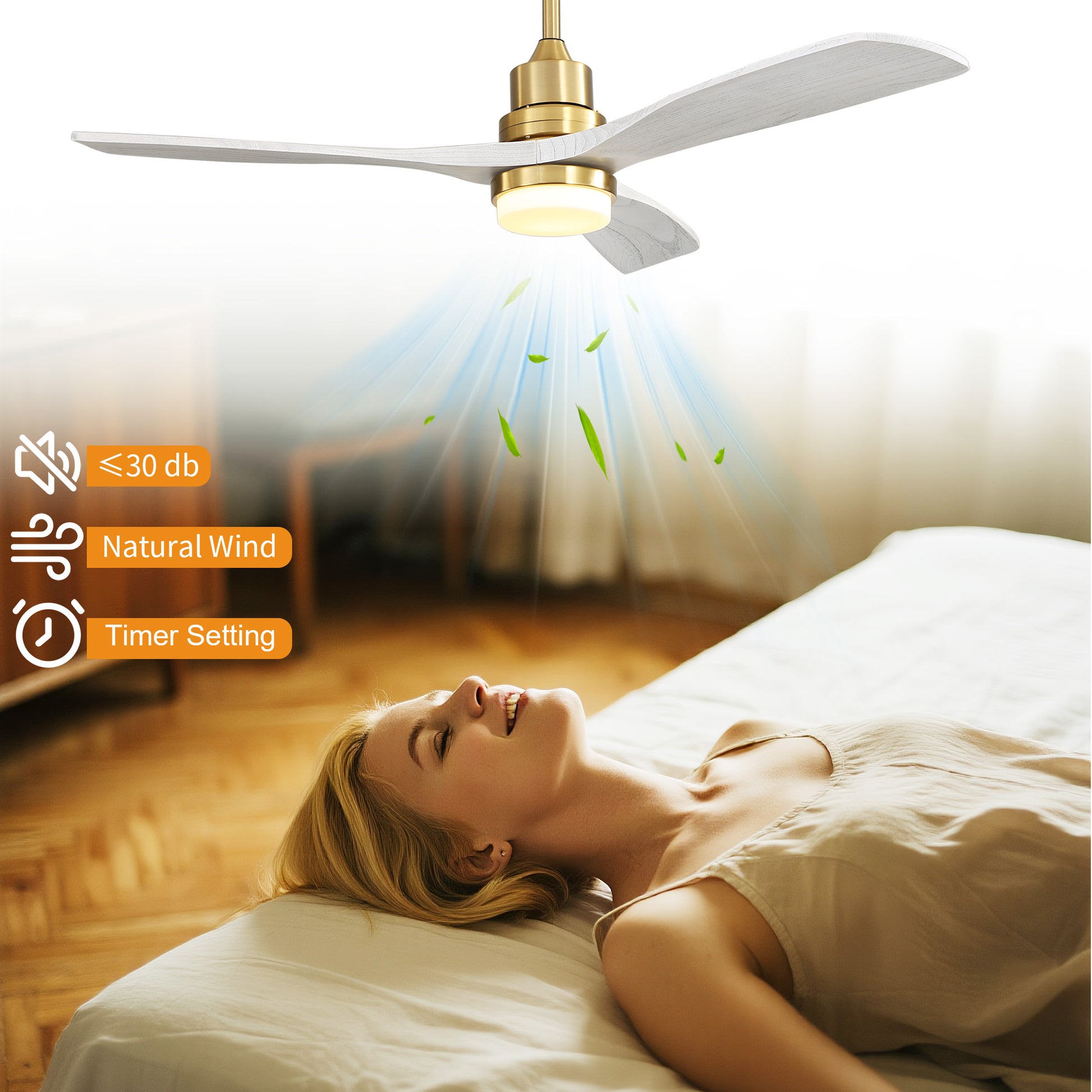 Taimei Nimis 52 in. Downrod Standard Ceiling Fan with Integrated LED with Remote Included DC Motor 9_ce600ff2-3e01-4f26-8e1b-21e8571334e9