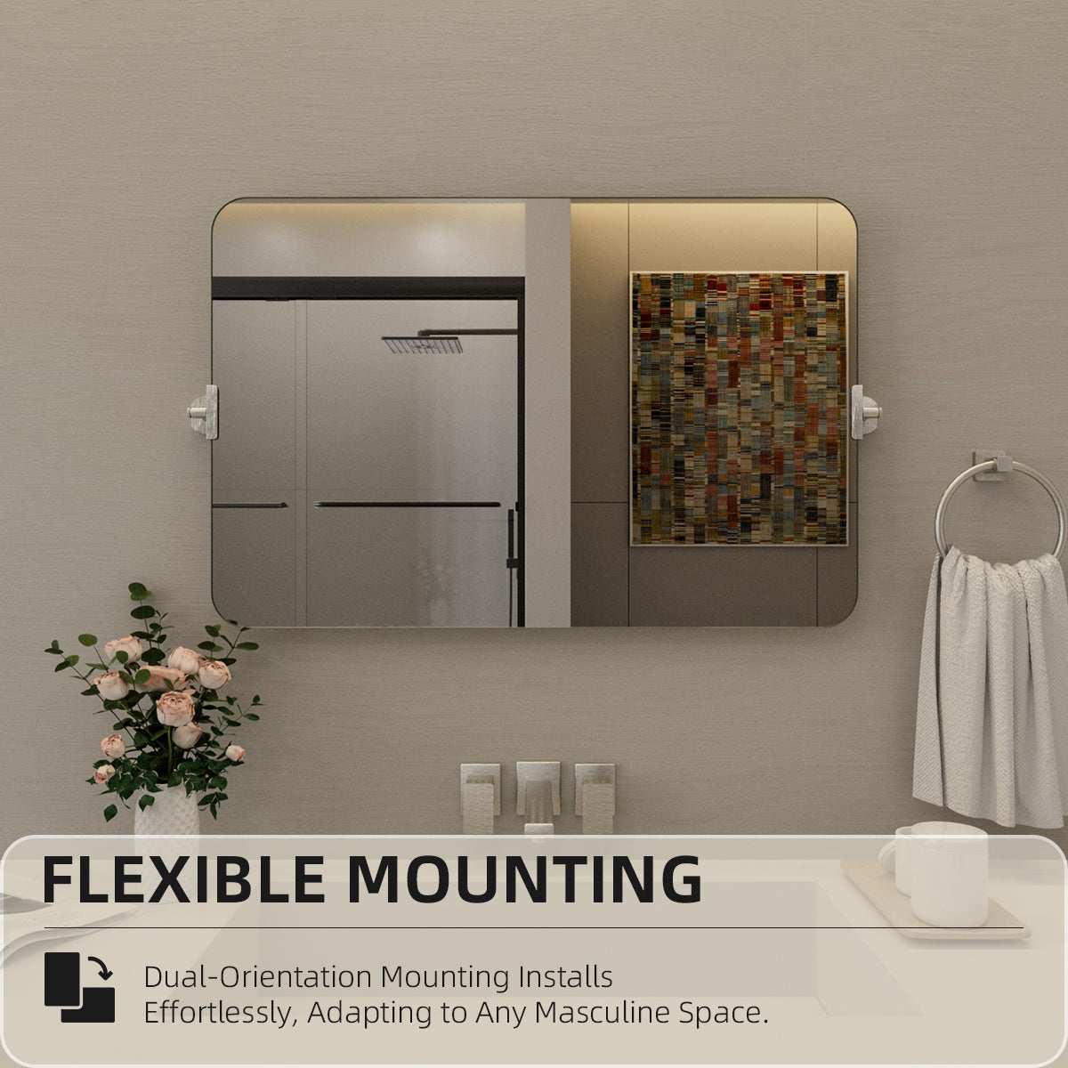 Nivorix NRKH Series Rectangular Framed Tilt Wall Mount Bathroom Vanity Mirror 9_d18095da-7e4b-4240-b816-70b36b8ed9c8