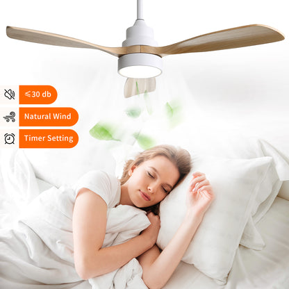 Taimei Auris 48 in. Downrod Standard Ceiling Fan with Integrated LED with Remote Included 3-Reversible Blades