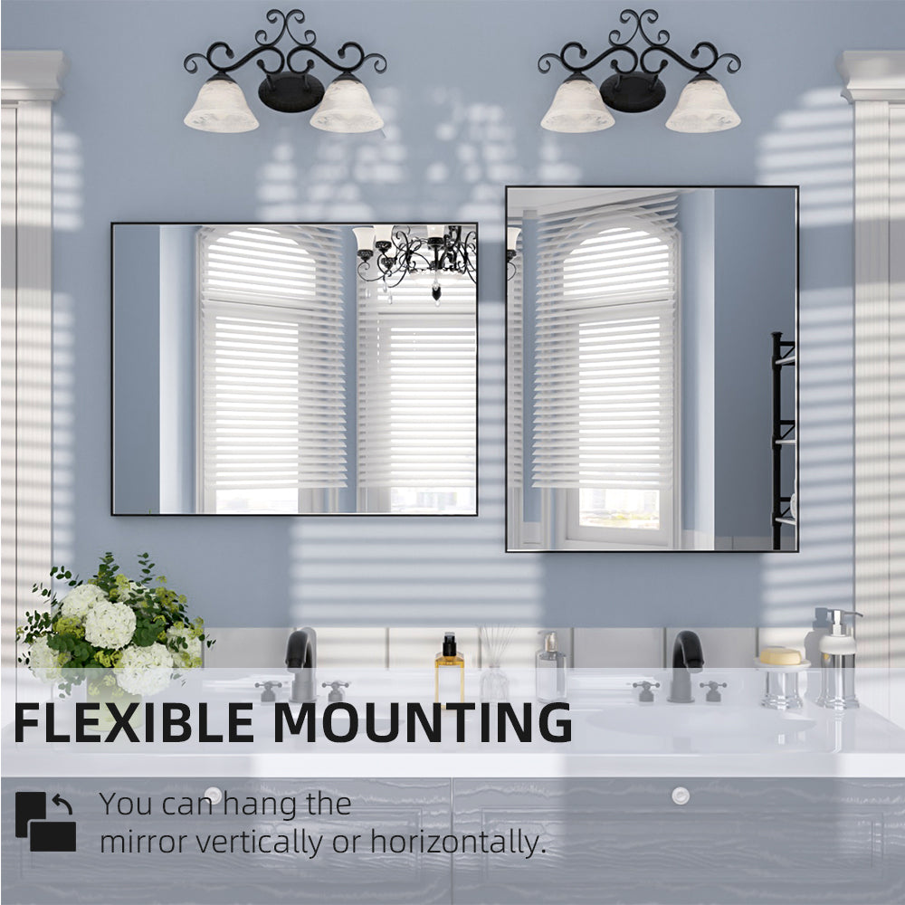Nivorix NRZL Series Rectangular Framed Wall Bathroom Vanity Mirror in Brushed Nickel 9_da7b1ab6-d0a0-4c61-b43a-7fa5159e0773